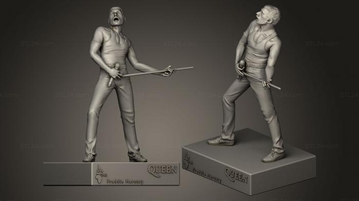Статуэтки известных личностей (Фредди Меркури, STKC_0031) 3D модель для ЧПУ станка